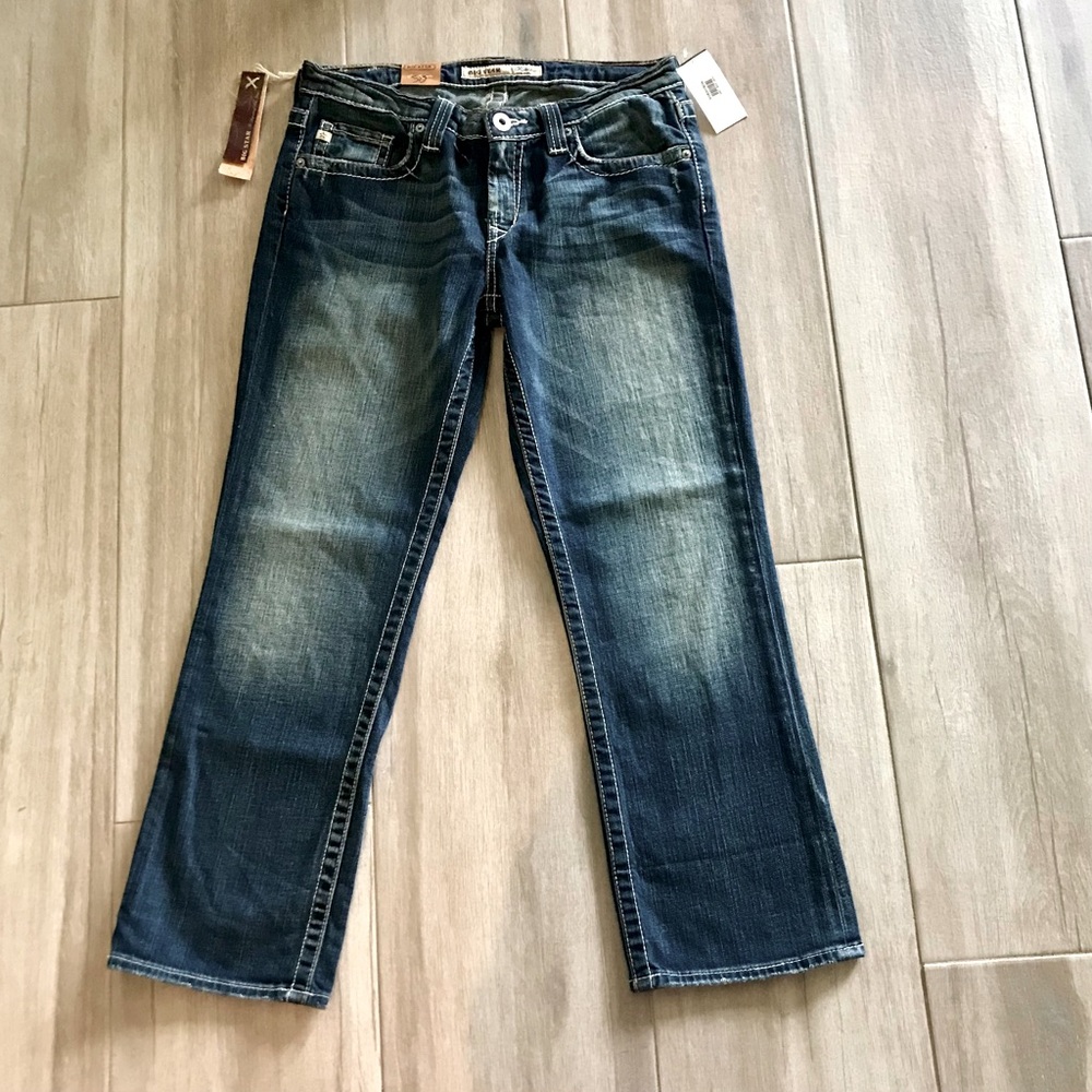 Big Star Rikki Straight Leg Cropped Low Rise Size 30 - Picture 2 of 11